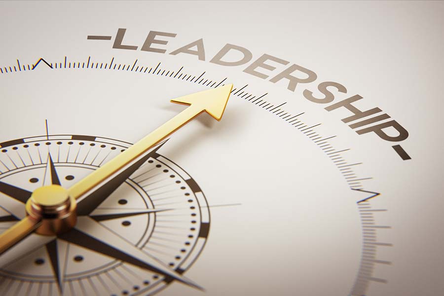 compass needle pointing at Leadership