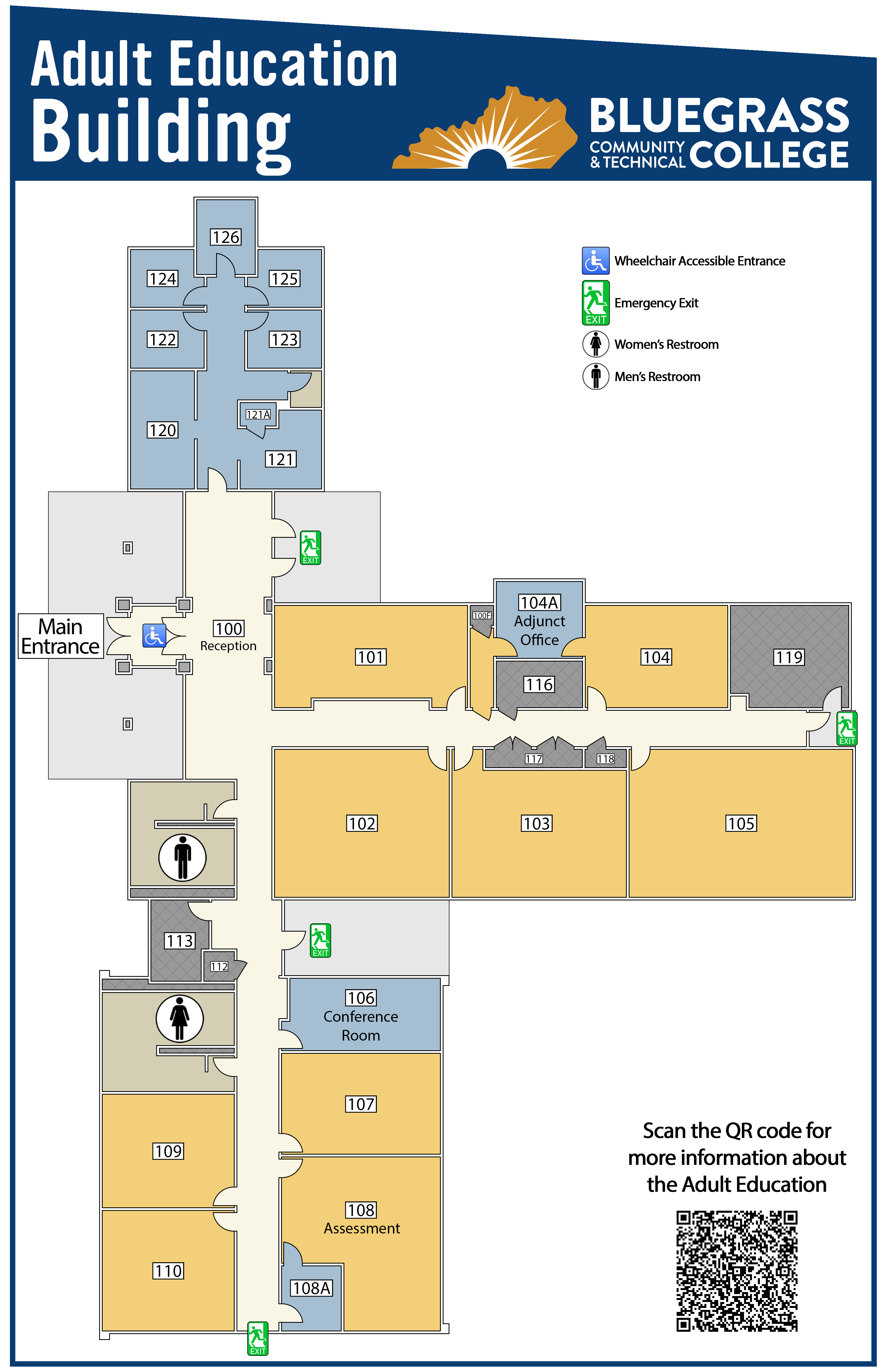 map of newtown north adult education building