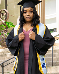 Martha Kikoko in full graduation attire