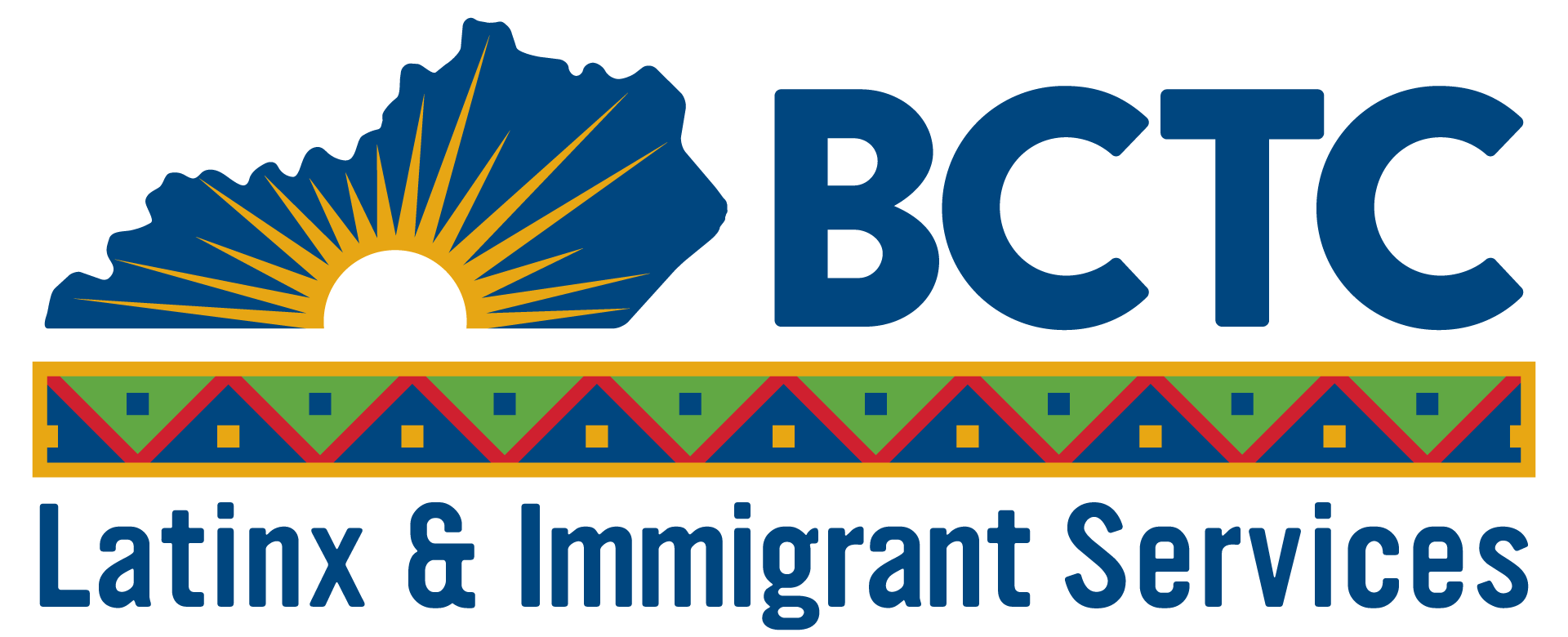 graphic with BCTC Logo that says Latinx and Immigrant Services