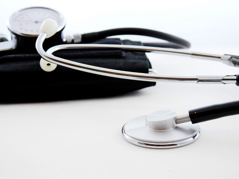 close-up image of stethoscope