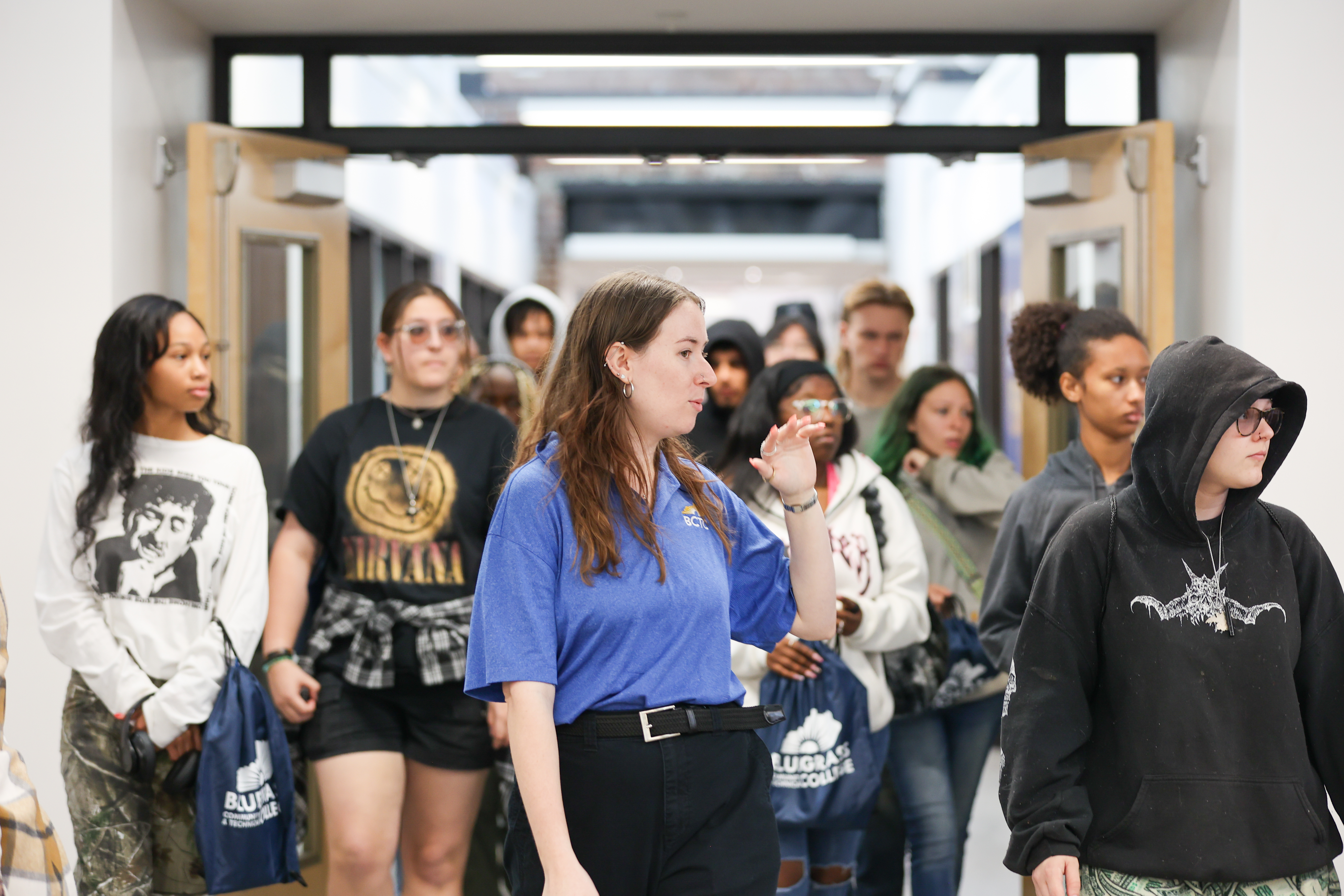 a group of students on a tour