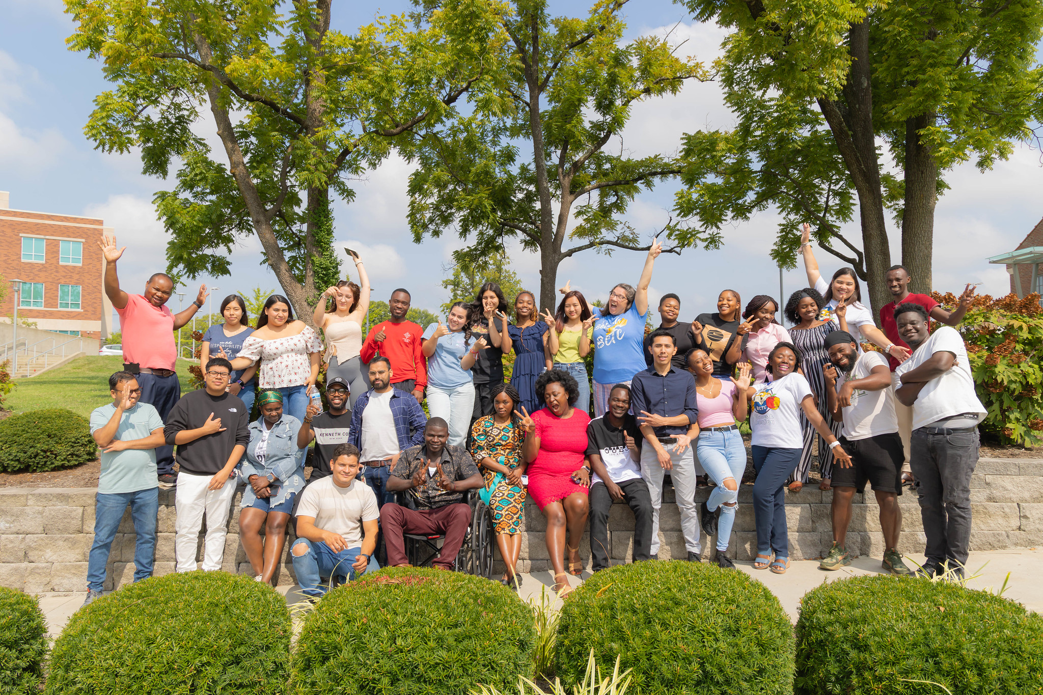 group of students posed together