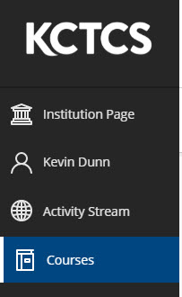 To find the orientation course, click the "Courses" menu item on the left