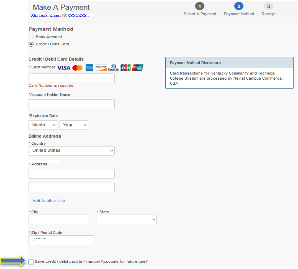 screenshot of step 7, Make Payment
