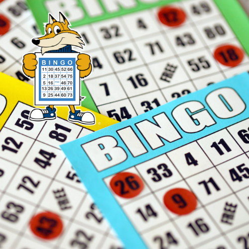 pathfinder mascot with bingo cards
