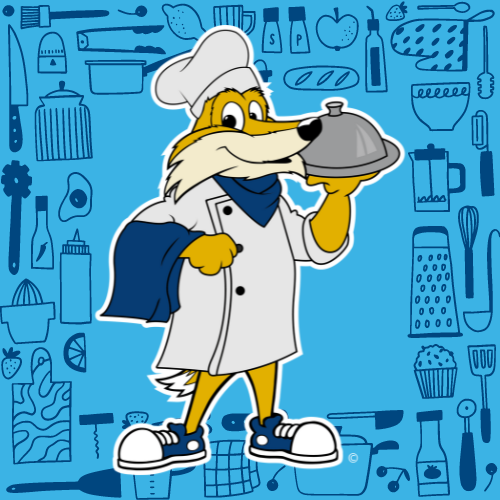 pathfinder mascot dressed as a chef