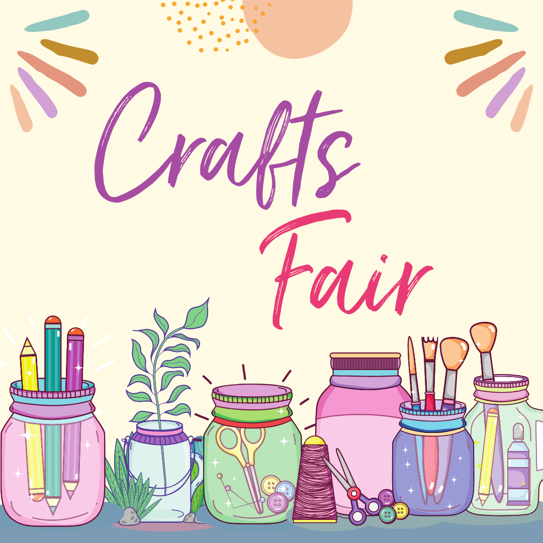 crafting items with text that says crafts fair