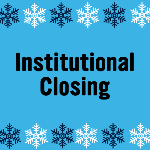graphic that says institutional closing