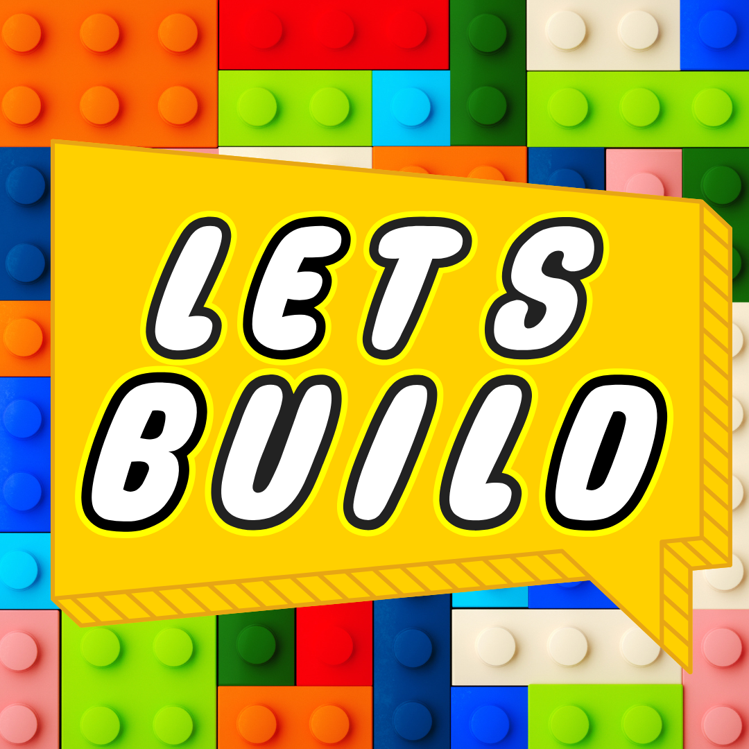 lego blocks and text that says lets build