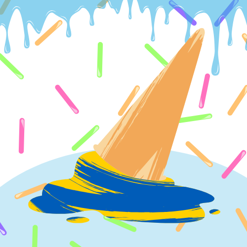 ice cream scoop with sprinkles