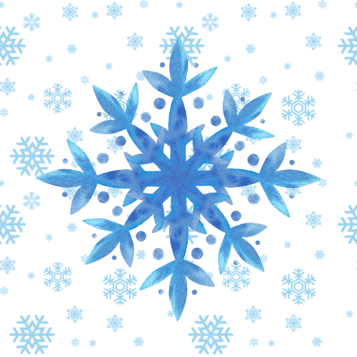 a blue snowflake