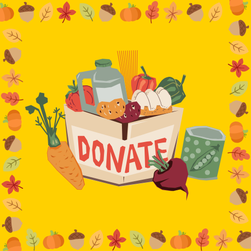 donation box full of food
