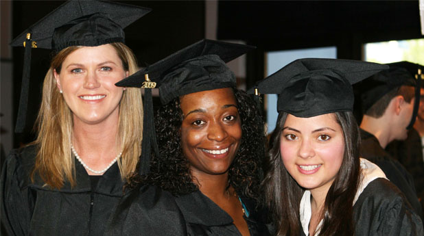 photo of three graduates