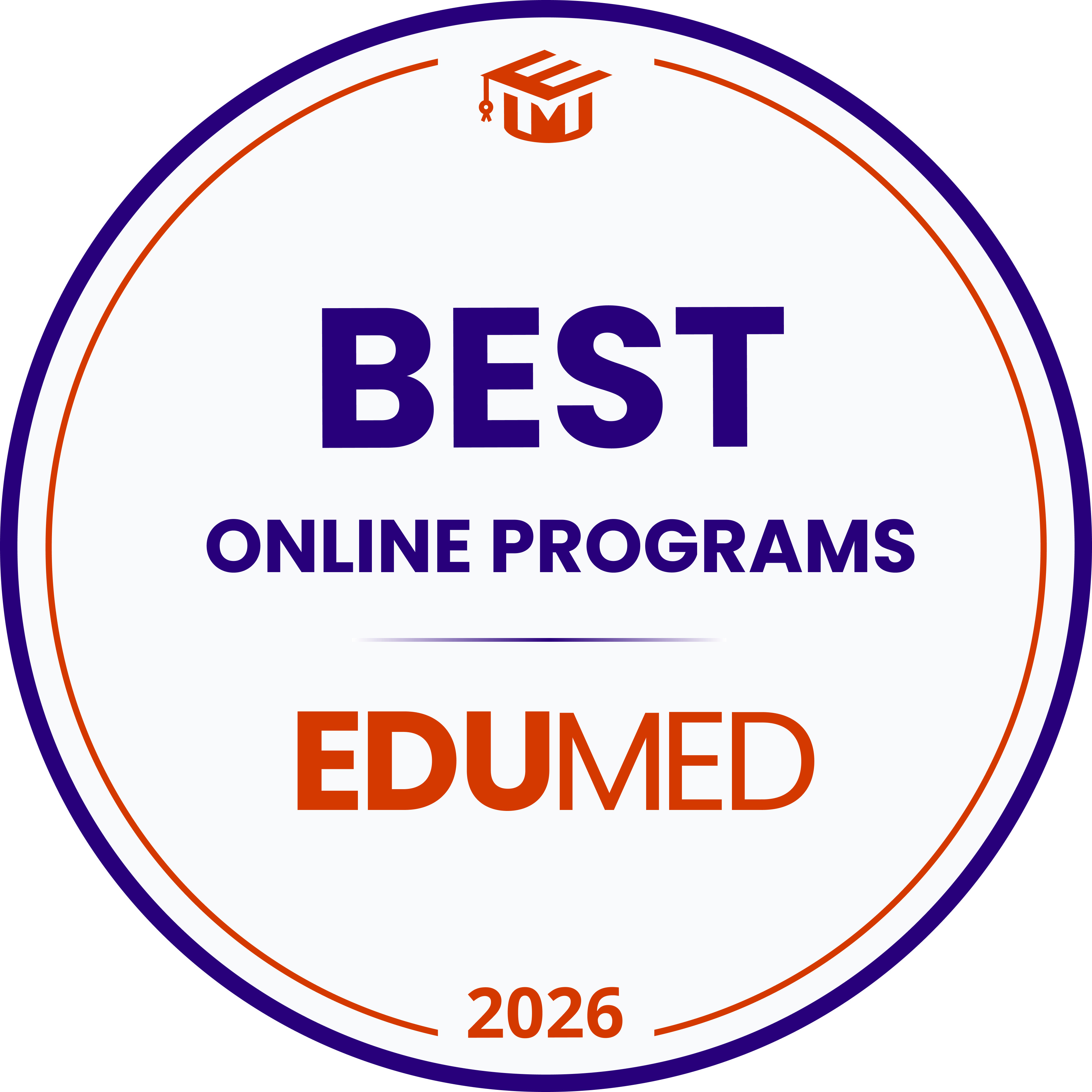EduMed Best Online Programs 2026 badge