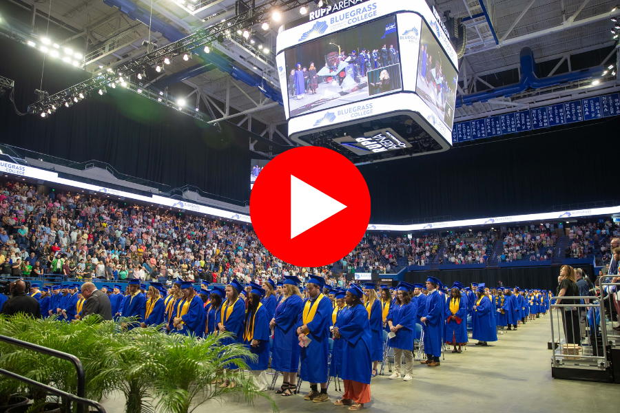 photo of bctc graduates at rupp arena