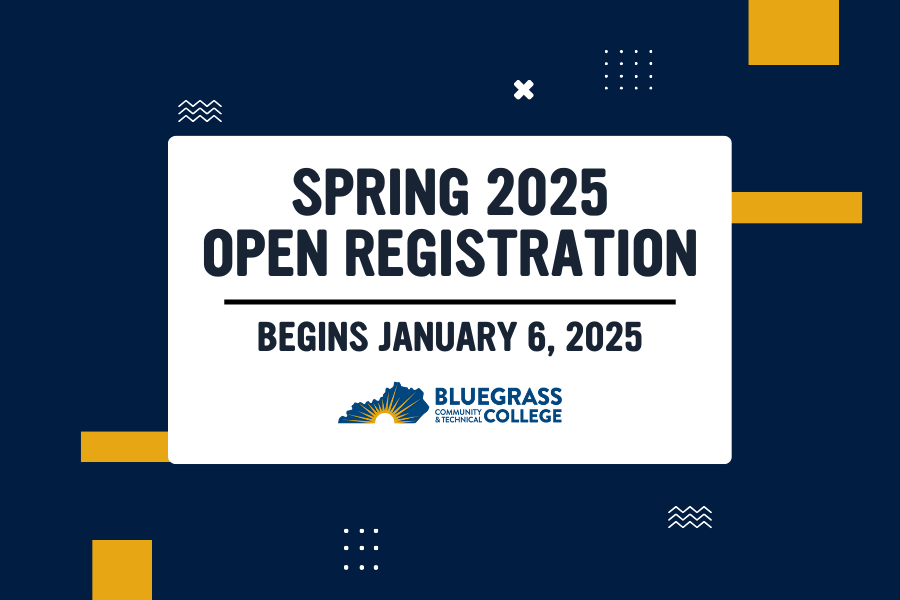 white tile on dark blue background, Spring 2025 Open Registration opens January 6, 2025