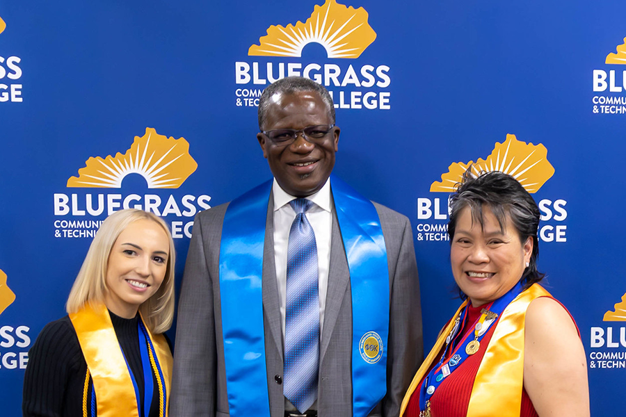 Left to right: Alix McCord, Dr. Koffi Akakpo, and Zinnah Caluag at GARR 2023