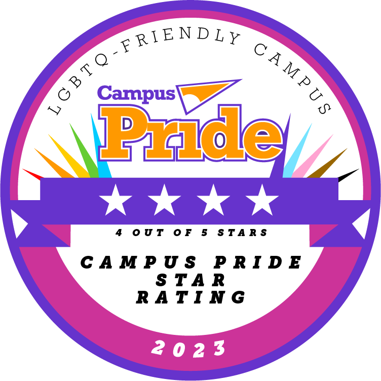 Campus Pride Index Seal showing 4 out of 5 Star rating