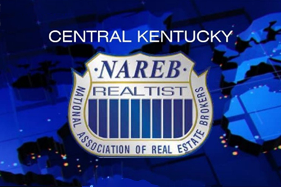 NAREB logo on blue rendered northern hemisphere background