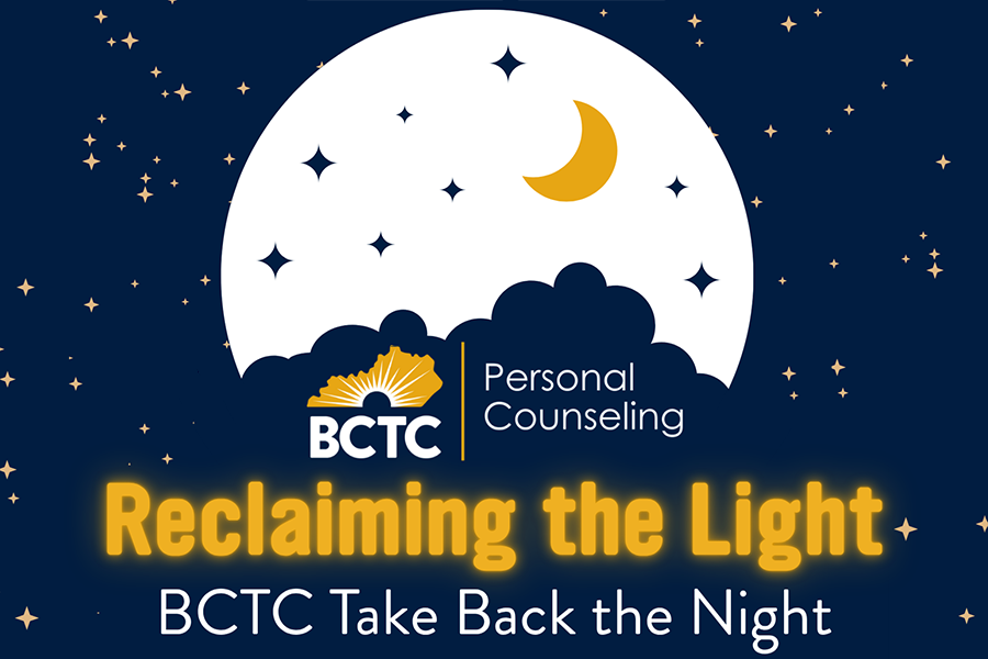 stars and moon in white circle rising above BCTC Counseling logo